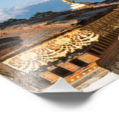 Impression Photo Coucher de soleil sur le col de Dochula - Bhoutan, (Coin)