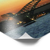 Impression Photo Coucher de soleil sur le pont de Sydney Harbour, A (Coin)
