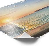 Impression Photo Coucher de soleil sur le port (Coin)