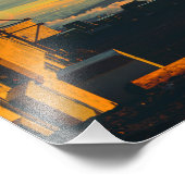 Impression Photo Coucher de soleil sur les nuages (Coin)