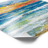 Impression photo - Coucher de soleil sur les vague (Coin)