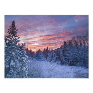 Impression Photo Coucher de soleil vibrant peint le ciel au-dessus