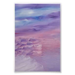 Impression Photo Coucher de soleil violet bleu rose abstrait coloré