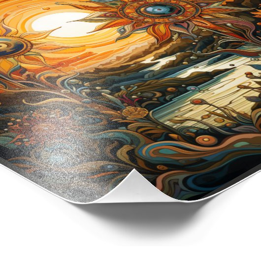 Impression Photo Coucher du soleil (Coin)