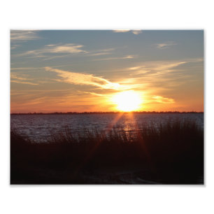 Impression Photo Coucher du soleil sur l'île de Chincoteague
