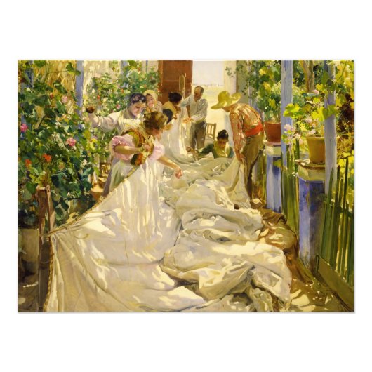 Impression Photo Coudre la voile par Joaquin Sorolla (Devant)