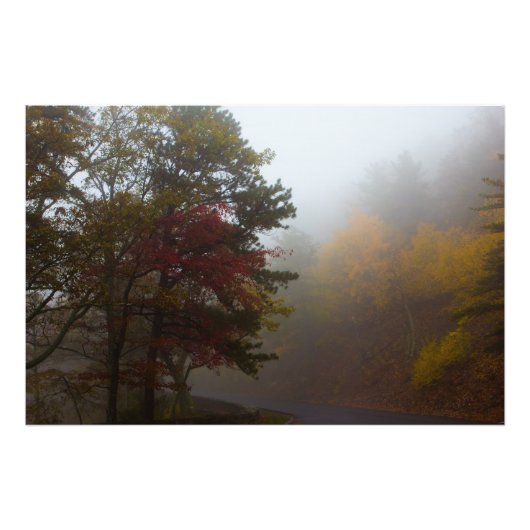Impression Photo Couleurs Foggy Fall sur Skyline Drive, Virginie (Devant)