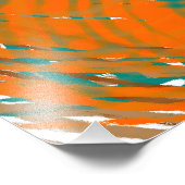 Impression Photo Couleurs toniques Boho Brown, orange et Turquoise (Coin)