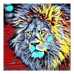 Impression Photo coup de pied couleur - lion king
