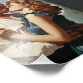 Impression Photo Couple de baiser vintage (Coin)