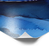 Impression Photo Courbes de cobalt marin (Coin)