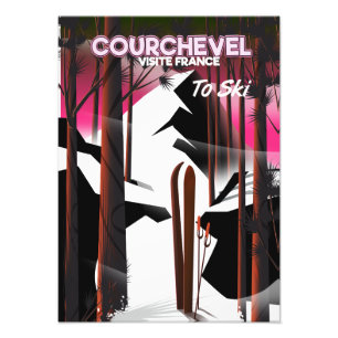 Impression Photo Courchevel, affiche de voyage de ski en France