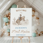 Impression Photo Cowboy Premier Rodéo 1ère Affiche de bienvenue d'a