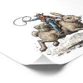 Impression Photo Cowboy Riding Easter Bunny Western Howdy Easter Fu (Coin)