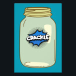 Impression Photo Crackin a Jar - Comic Pop Art Design<br><div class="desc">Ajoutez une bouffée d'énergie à vos articles avec ce design "Crackle" de style comique dans un bocal. Parfait pour les amateurs de pop art rétro et de graphismes ludiques.</div>