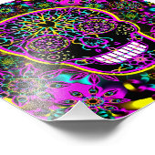 Impression Photo Crâne à sucre en rose néon (Coin)