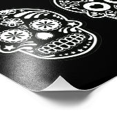 Impression Photo Crâne à sucre noir et blanc (Coin)