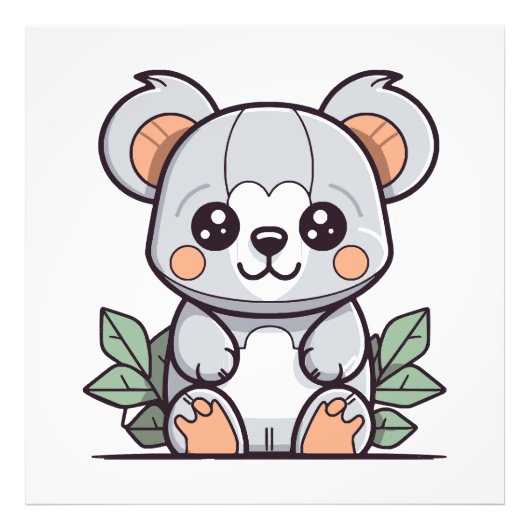 Impression Photo Création de Koala Vector Magique Kawaii (Devant)