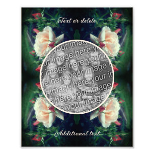 Impression Photo Créez votre propre rose pêche et bourgeons 8x10