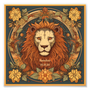 Impression Photo Créez votre propre Zodiac Leo Art Nouveau