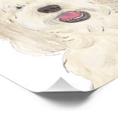 Impression Photo Crème blanche personnalisée Doodle Dog Art (Coin)