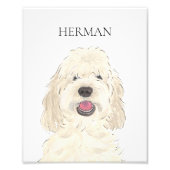 Impression Photo Crème blanche personnalisée Doodle Dog Art (Devant)