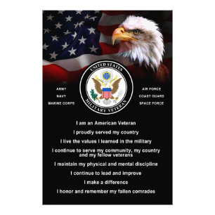 Impression Photo Crème de VÉTÉRAN militaire des États-Unis