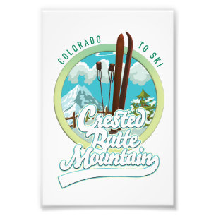 Impression Photo Crested Butte Mountain Colorado logo Ski