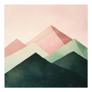 Impression Photo Crête Pastel – Paysage de Montagne Géométrique #1