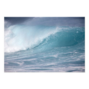Impression Photo Crise de la vague bleue, Maui, Hawaï, États-Unis
