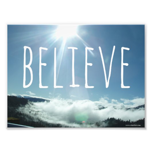 Impression Photo Croire Motivationnel dire (Devant)