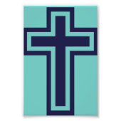 Impression Photo Croix chrétienne bleue différentes variantes (Devant)