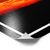 Impression Photo Croix, Silhouettes Coucher du Soleil Peinture (Coin)