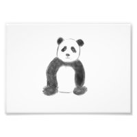 Croquis de panda en noir et blanc