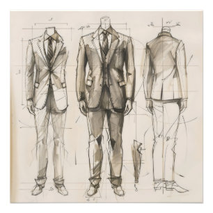 Impression Photo Croquis de tenue vintage