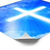 Impression Photo Cross of Light Jesus Christ Customizable Christian (Coin)