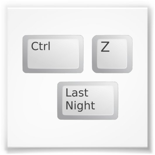 Impression Photo Ctrl Z Annuler la Dernière nuit S'il vous plaît (Devant)