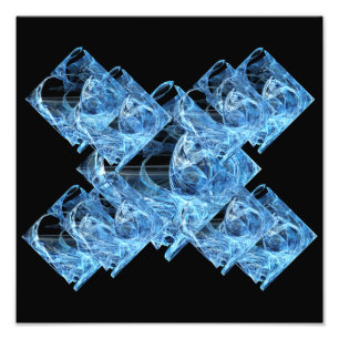 Impression Photo Cubes de glace bleue