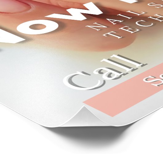 Impression Photo Customize Now Hiring Nail Salon Technician Pink (Coin)