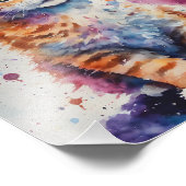 Impression Photo Cute Aquarelle Ginger Kitten (Coin)