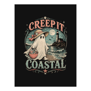 Impression Photo Cute Beach Ghost Spooky Coastal Halloween