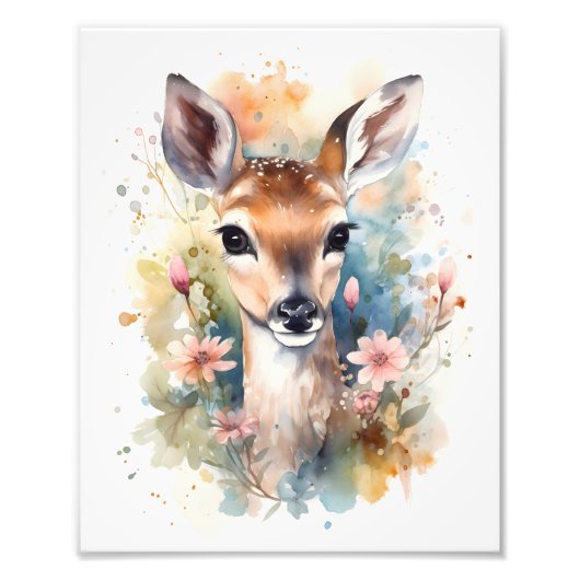 Impression Photo Cute Forest Baby Chers pintes Nursery Art (Devant)
