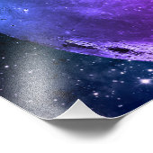 Impression Photo Cute Kitten Sur La Lune, Étoiles Lumineuses, Unive (Coin)