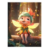 Impression Photo Cute Pixie Elf dans les bois (Devant)