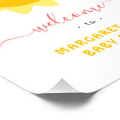 Impression Photo Cute Sunshine Baby shower Affiche de bienvenue (Coin)