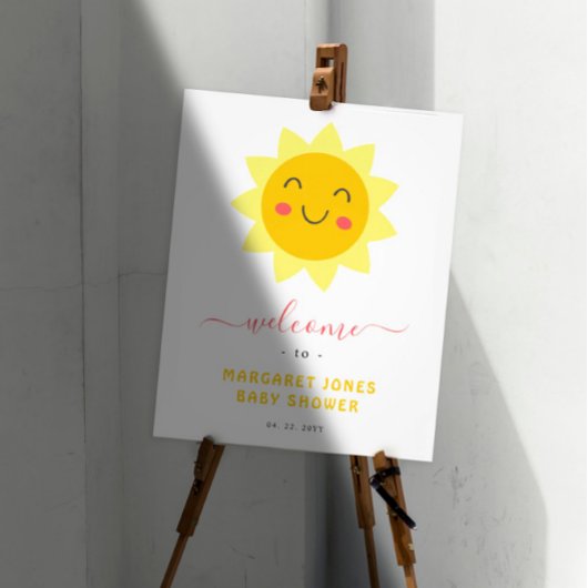Impression Photo Cute Sunshine Baby shower Affiche de bienvenue