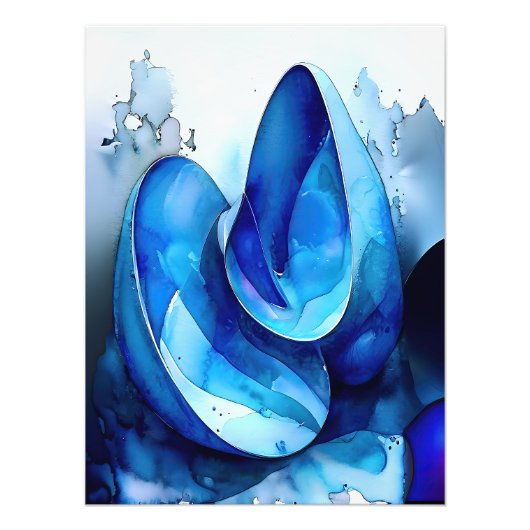 Impression Photo Cyan Seashell Whirl (Devant)