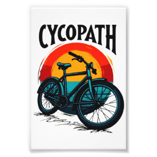 Impression Photo Cycopath : Vélo énergétique avec le soleil couchan