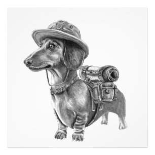 Impression Photo Dachshund aventurier