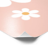 Impression Photo Daisy Retro Rose premier anniversaire Bienvenue (Coin)